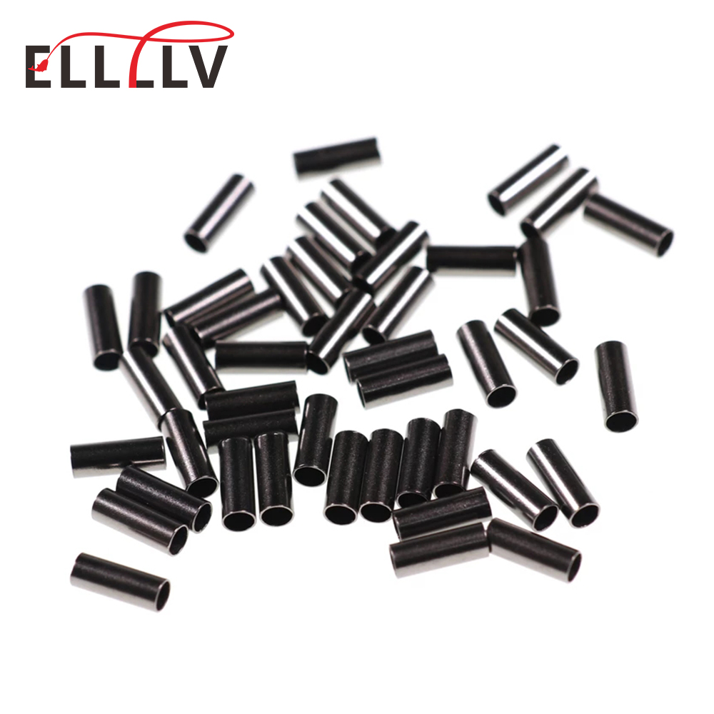 Fishing Equipment Line - 100pcs Black Single Barrel Copper Sleeves