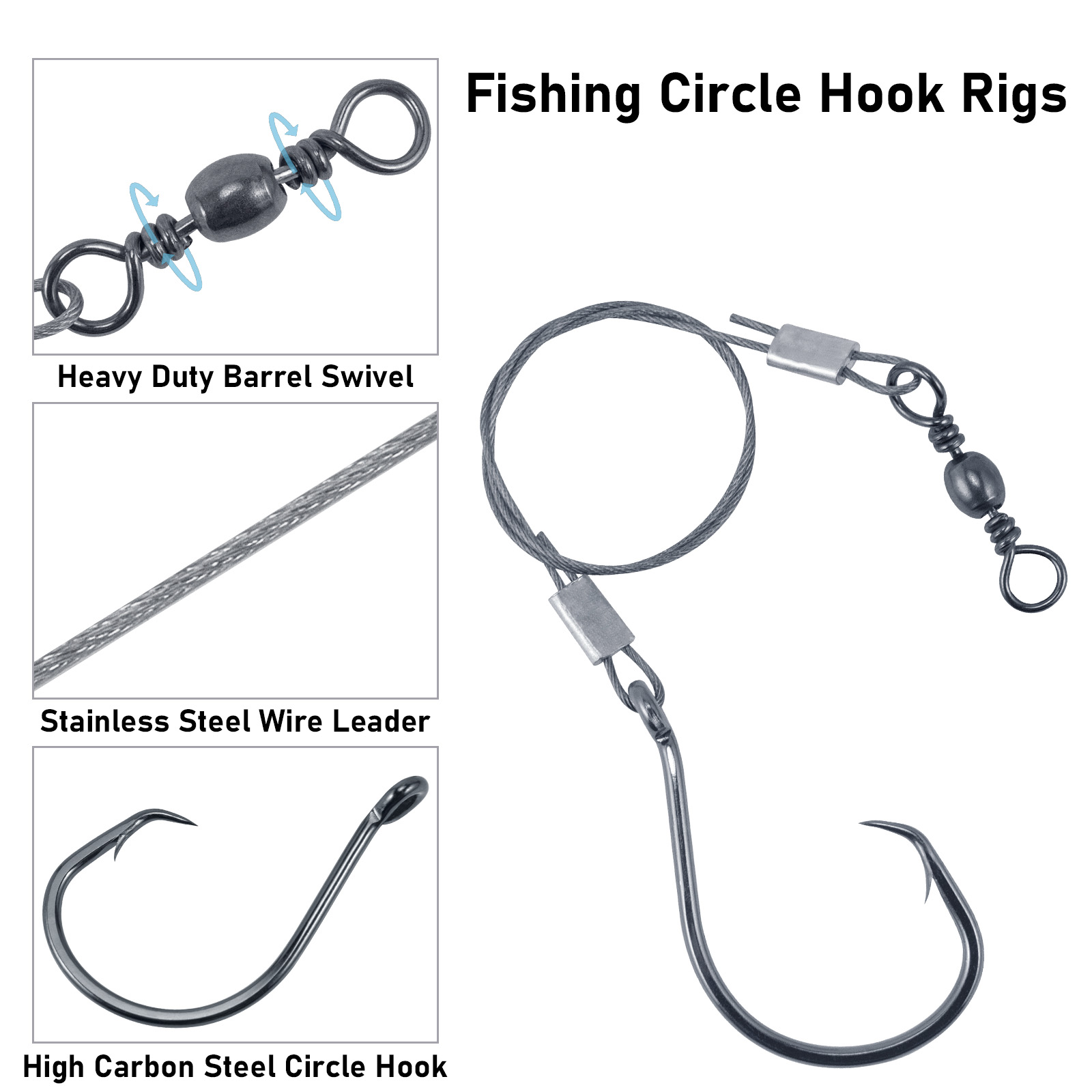 5pcs Surf Fishing Rig with 1/0 - Snell Fishing Rig recension och pris