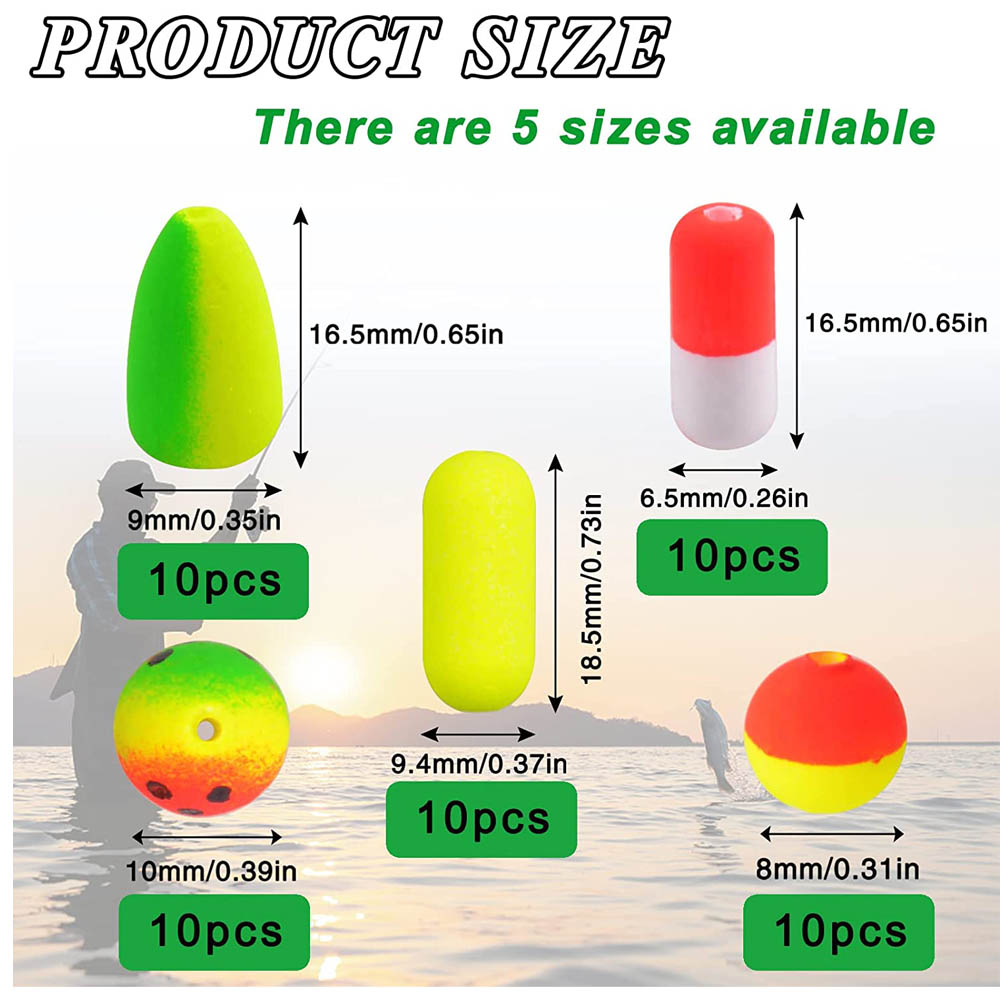 50Pcs Fishing Rig Floats Foam  - Snell Fishing Rig recension och pris