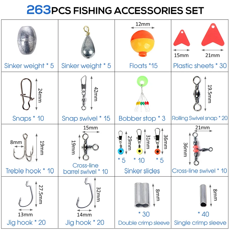 263pcs Outdoor Fishing Accesso - Fishing Equipment Organizer recension och pris