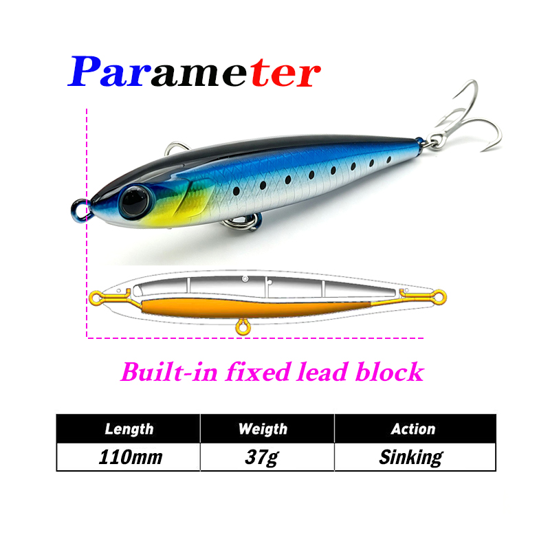Testar 110mm 37g Heavy Sinking - Fishing Equipment Japan recension och pris