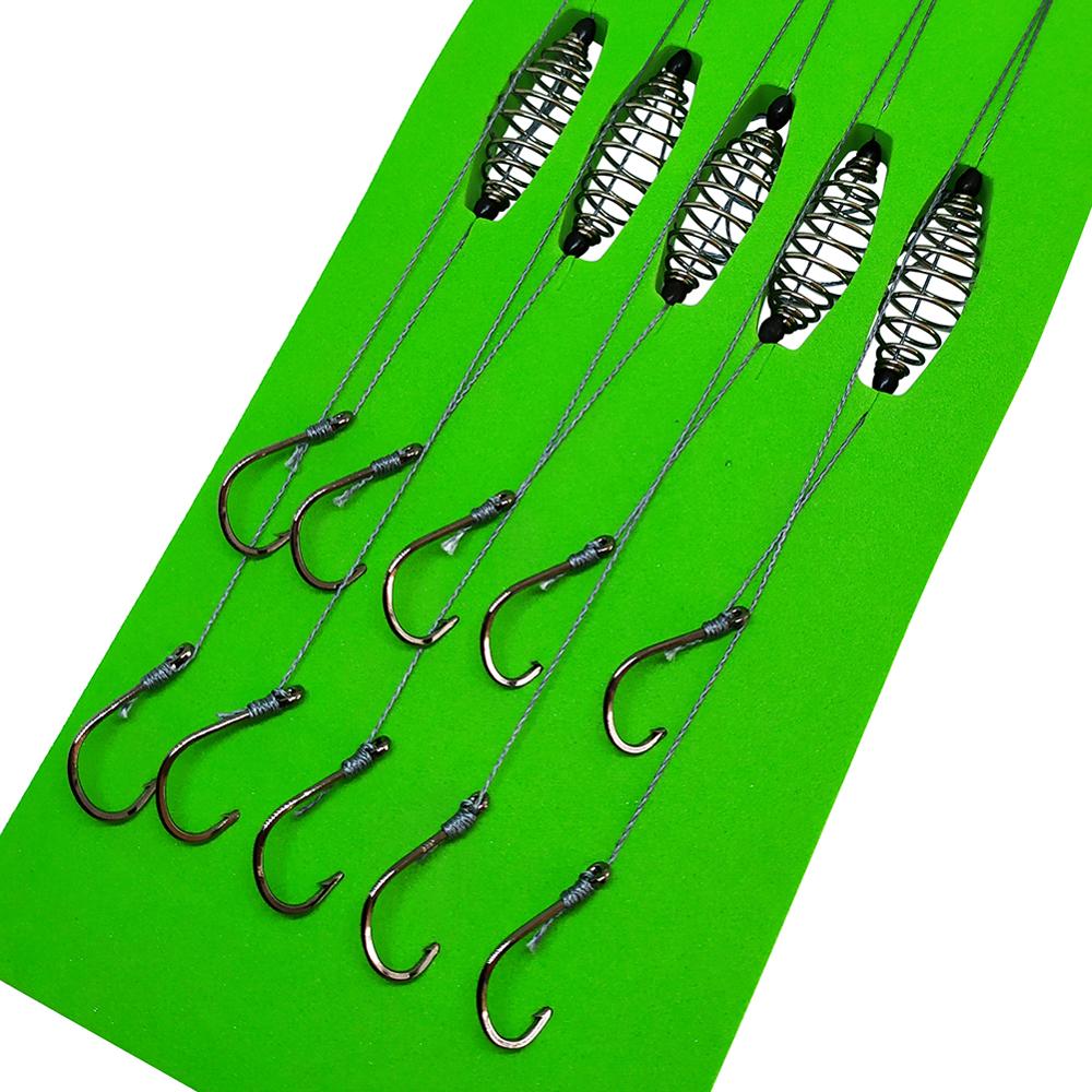 5-pieces Carp Hook Snelled Bai - Snell Fishing Rig recension och pris