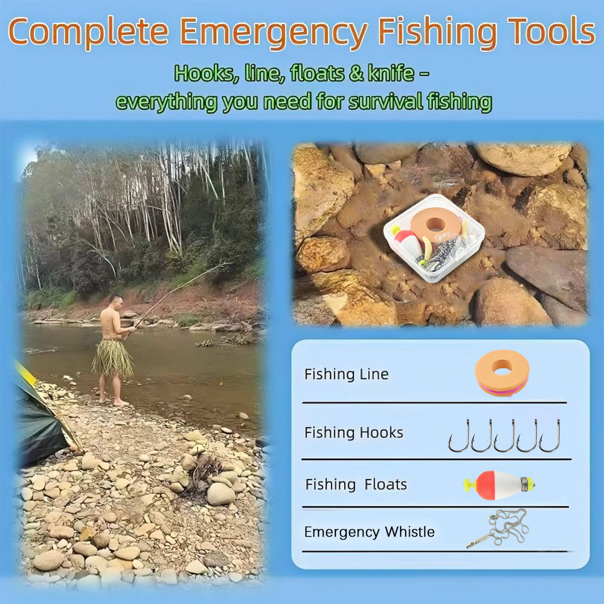 Portable Emergency Fishing Gea - Fishing Equipment Organizer recension och pris