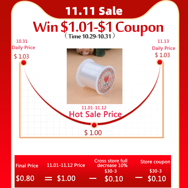 0.2-0.8mm 1Roll DIY Beaded Tra - Fishing Equipment Line recension och pris