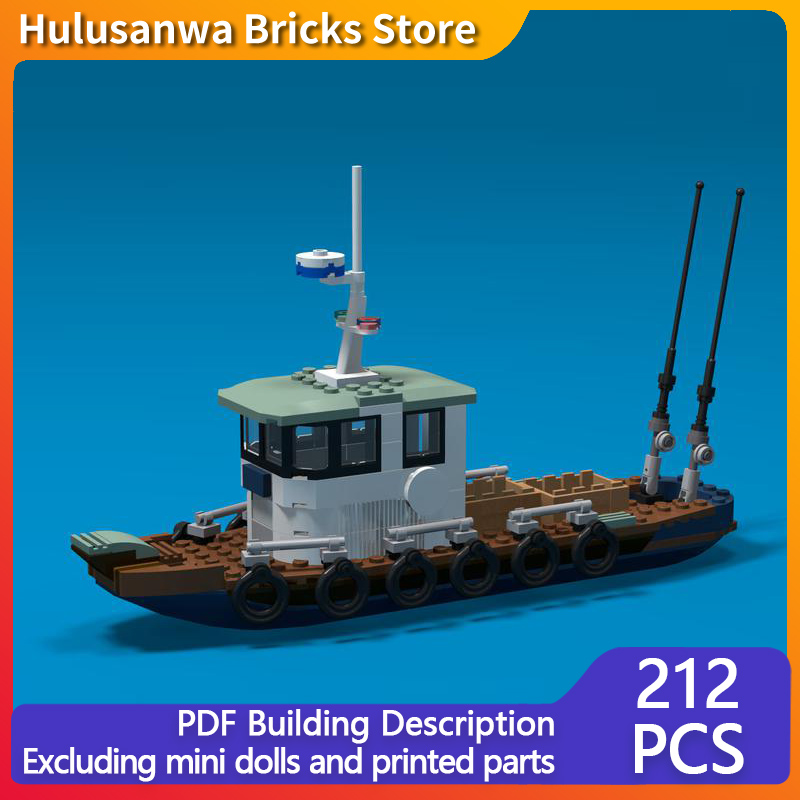 Classic Fishing Boat Model MOC - Fishing Equipment For 6 Year Old recension och pris