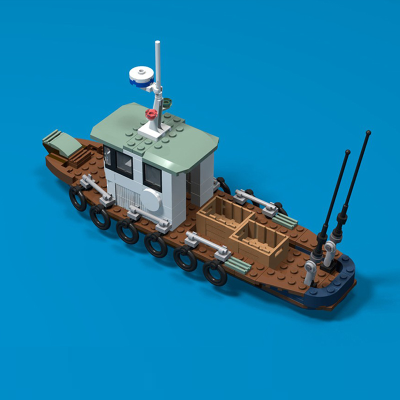 Classic Fishing Boat Model MOC - Fishing Equipment For 6 Year Old recension och pris